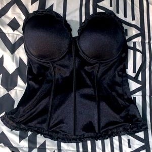 Large stretchy black corset